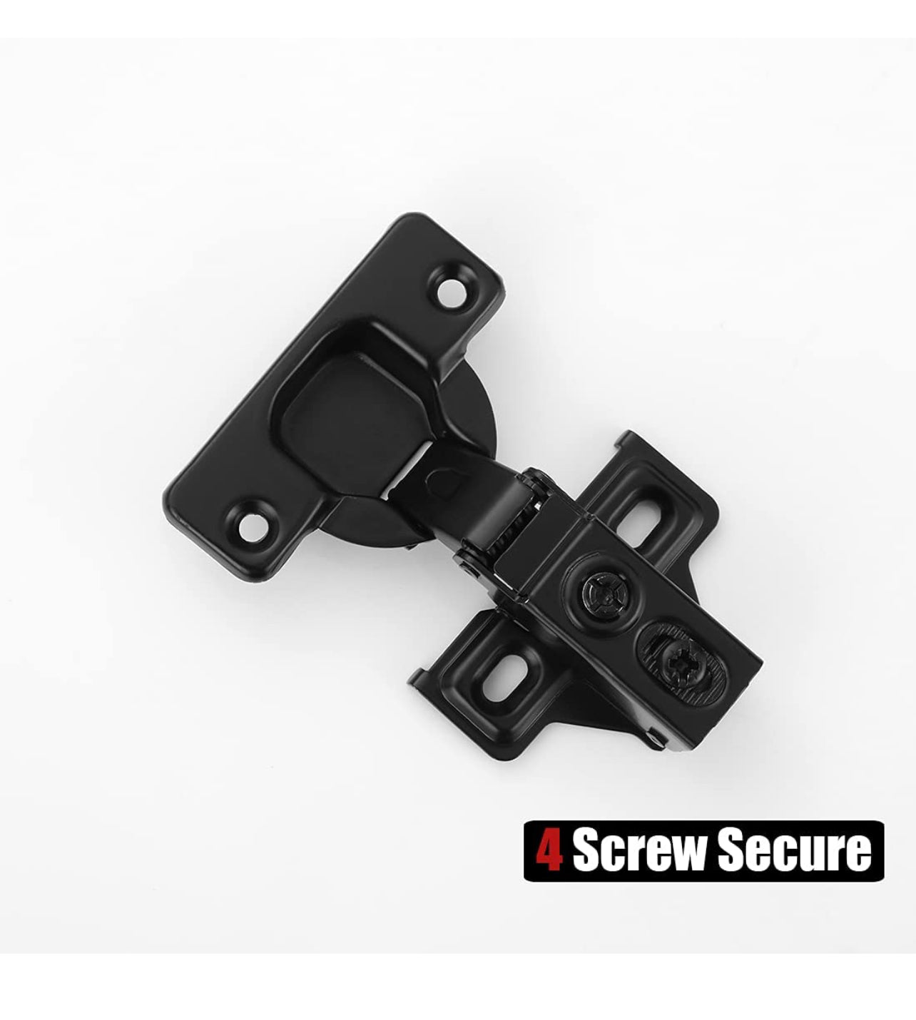 Cabinet Door Hinges Black, Soft Closing 1/2" Partial Overlay Cupboard Door Hinge for Face Frame Cabinets