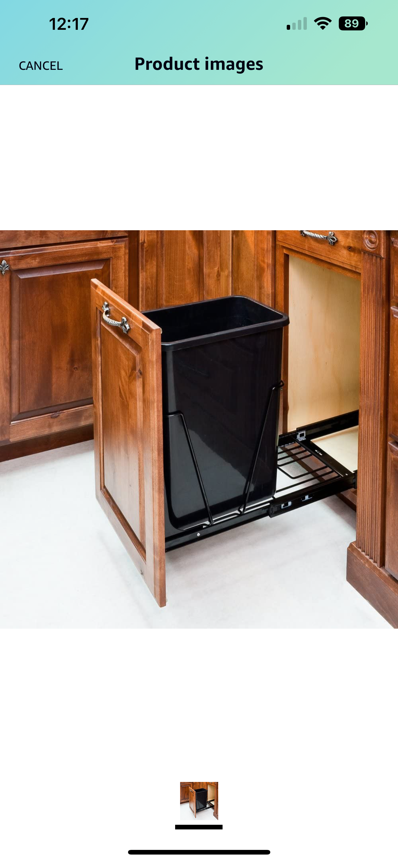 35-Quart - Black-Single Pull-Out Waste Container System/1Can Included & Doorkit