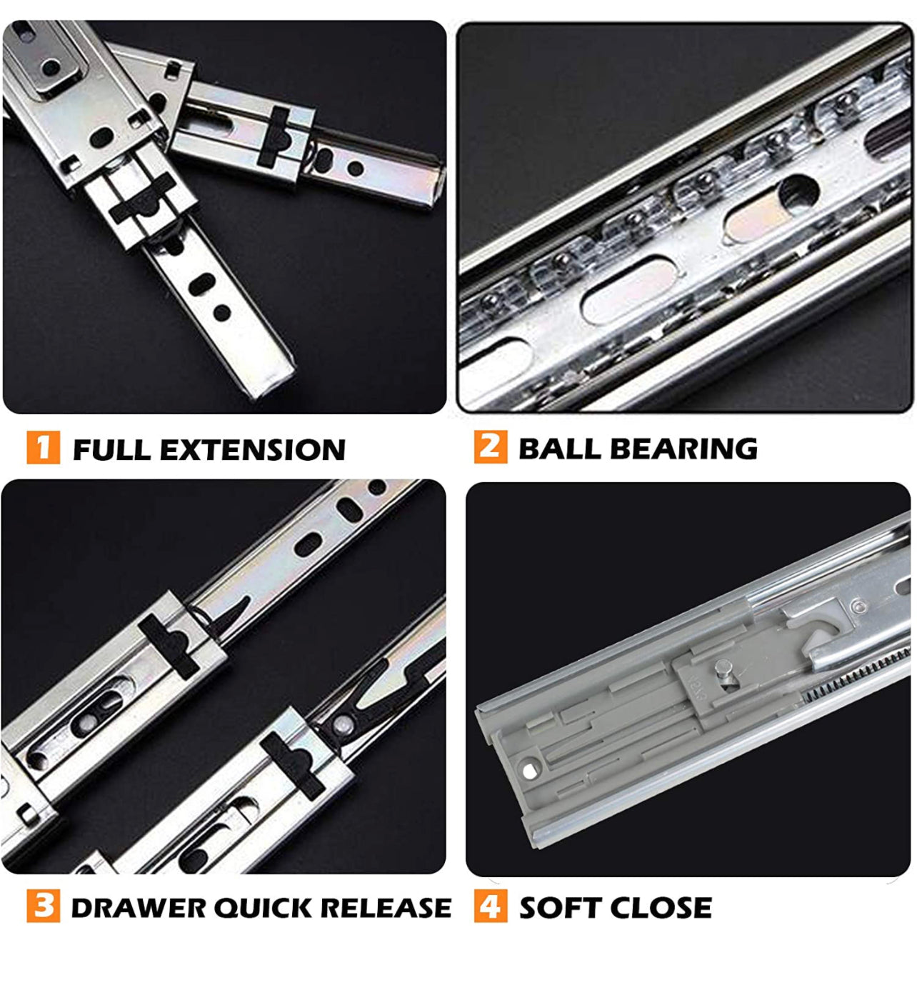 Soft-Close ball-bearing Drawer slides