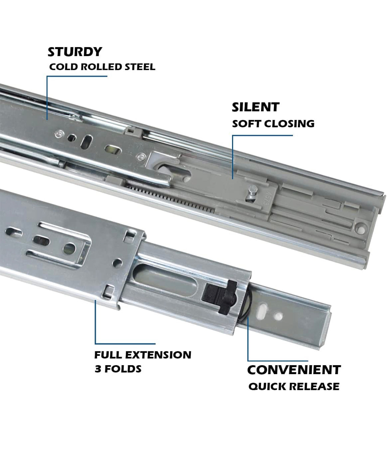 Soft-Close ball-bearing Drawer slides