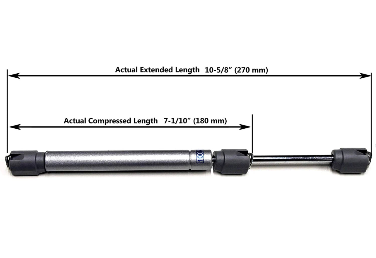 10 inch 100N/22LB Hydraulic Soft Open Gas Springs, Gas Strut for Cabinets, Cabinet Doors Lift Support